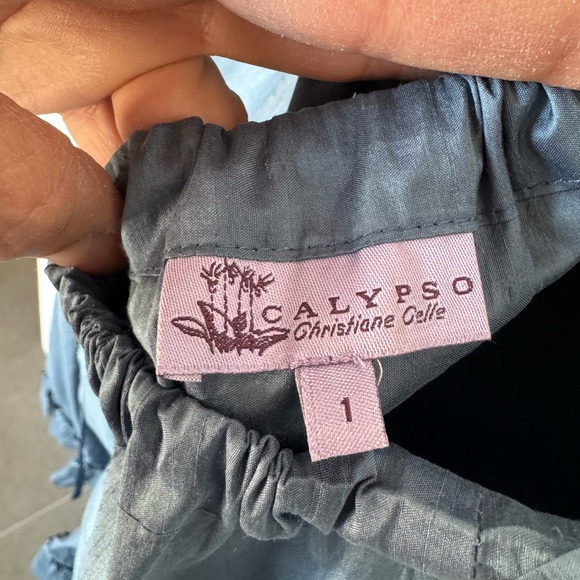 Vintage Calypso 100% Silk Bustle Maxi Skirt - Picture 4 of 5